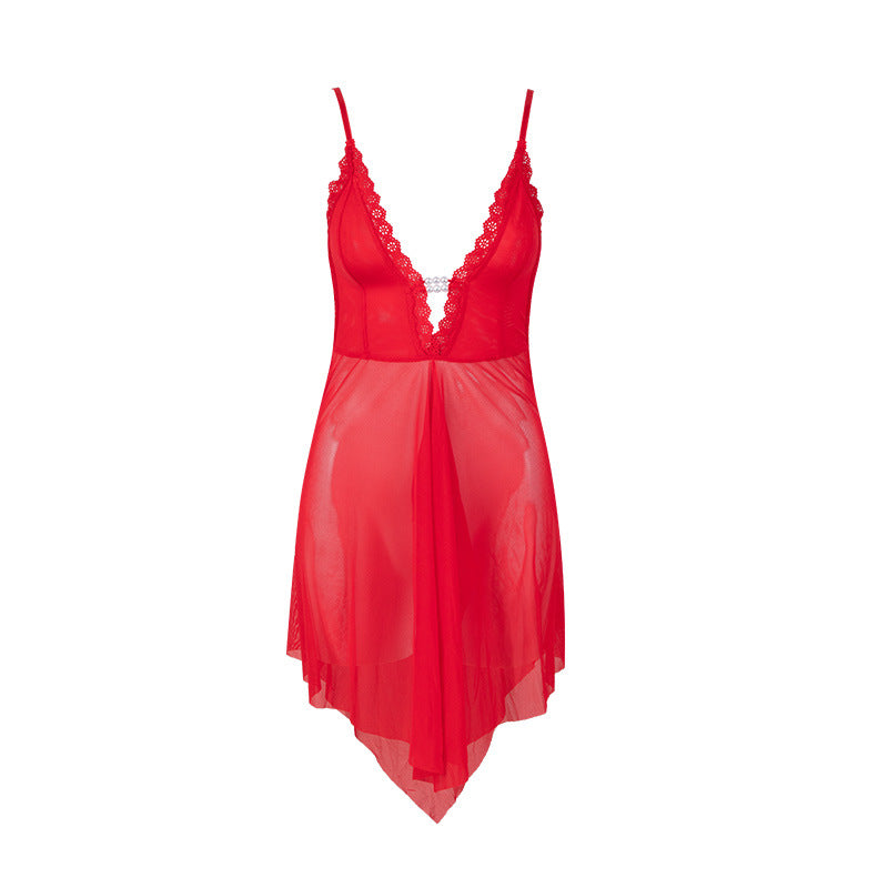 Elegant Deep V neck Honeymoon Nighty  8141(C6-R1)