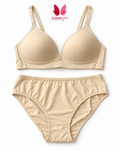 (34-38)B Thin-Pad Non-Wire Bra Panty Set(R2)