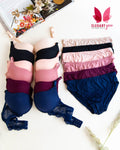(34-40)B Intimate Solid Colour Pushup Underwired Bra and Matching Panty(R5)