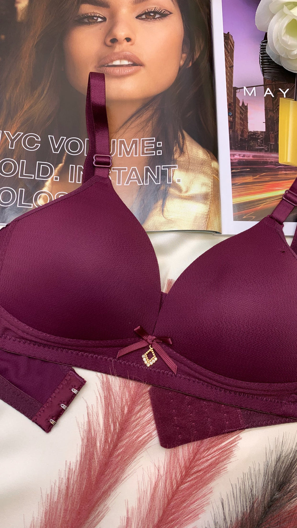 (34-40)b Dailywear Thin Pad Non Wire T Shirt Bra(096)*