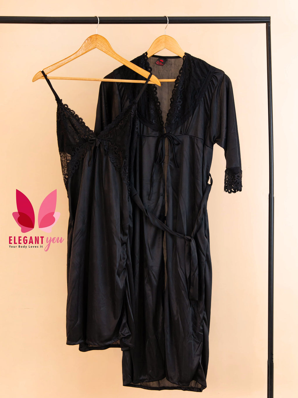 2 Piece Gorgeous Long Silk Nighty JE811(C15-R2)