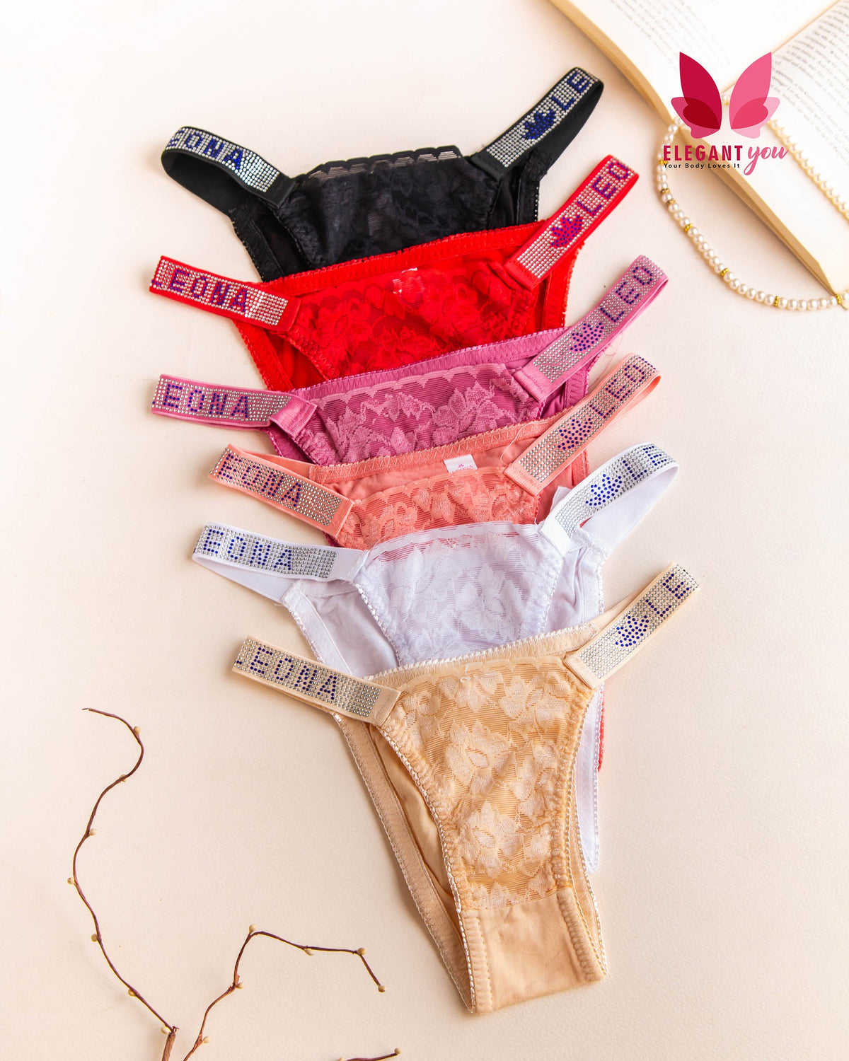 Sexy High Cut Lace Thong Underwear BK2060(110)