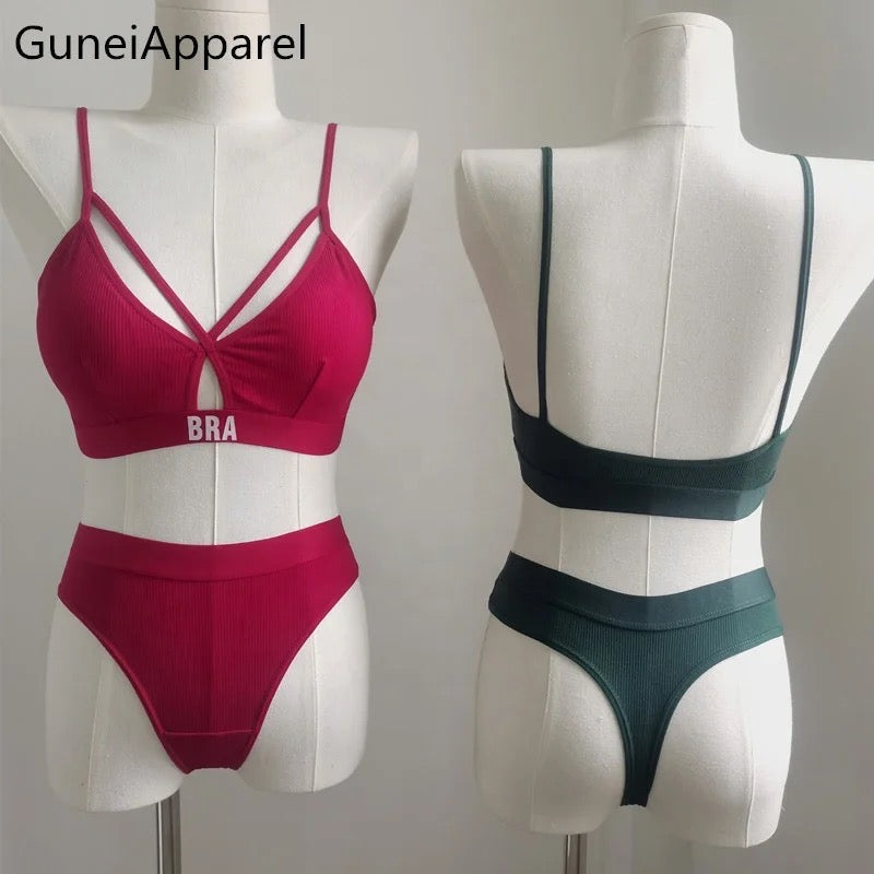 (28-34) Sexy Hollow Out Yoga Bra and Panty Set (318)*
