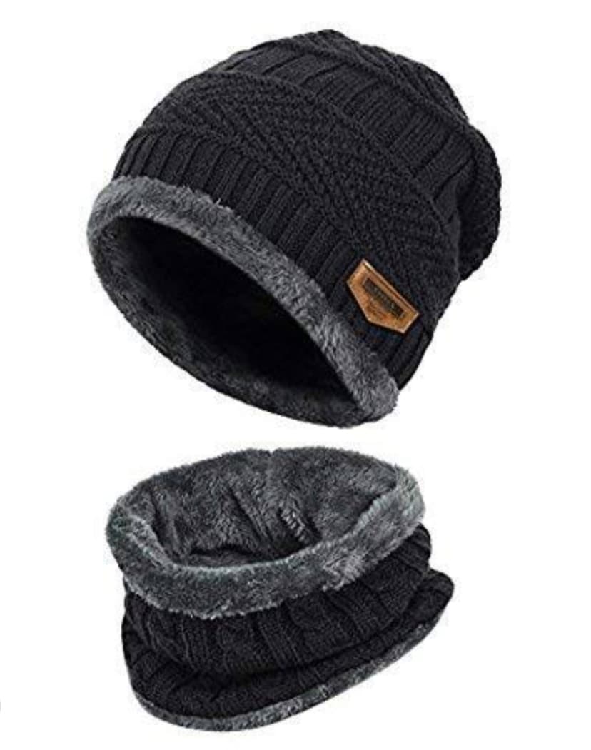 Thermal Fleece Hat Set and Scarf(S) R8-A