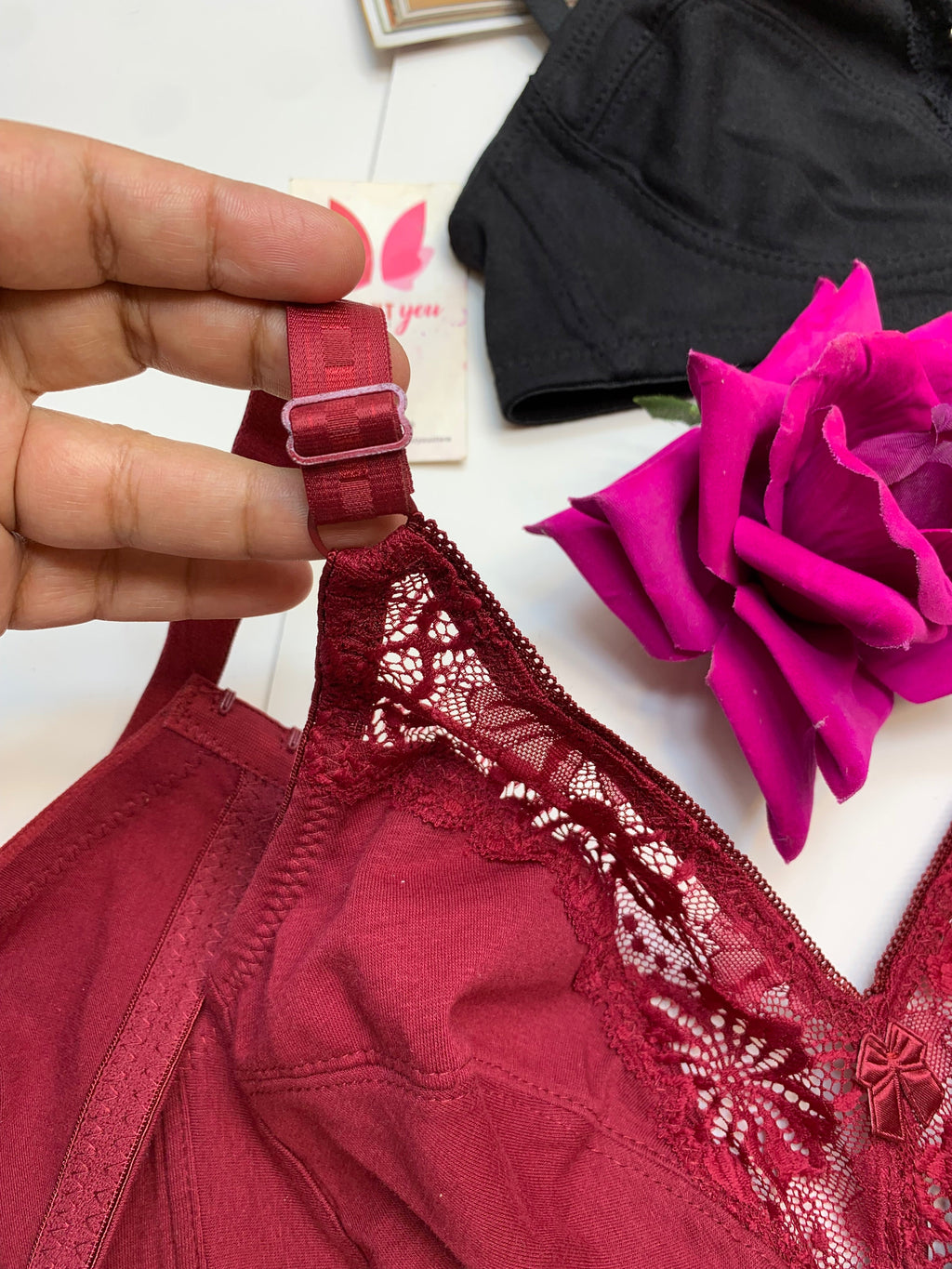 (32-42)b/c Soft Cotton Half Cup Lace Daily Wear Bra11919(R6-A)