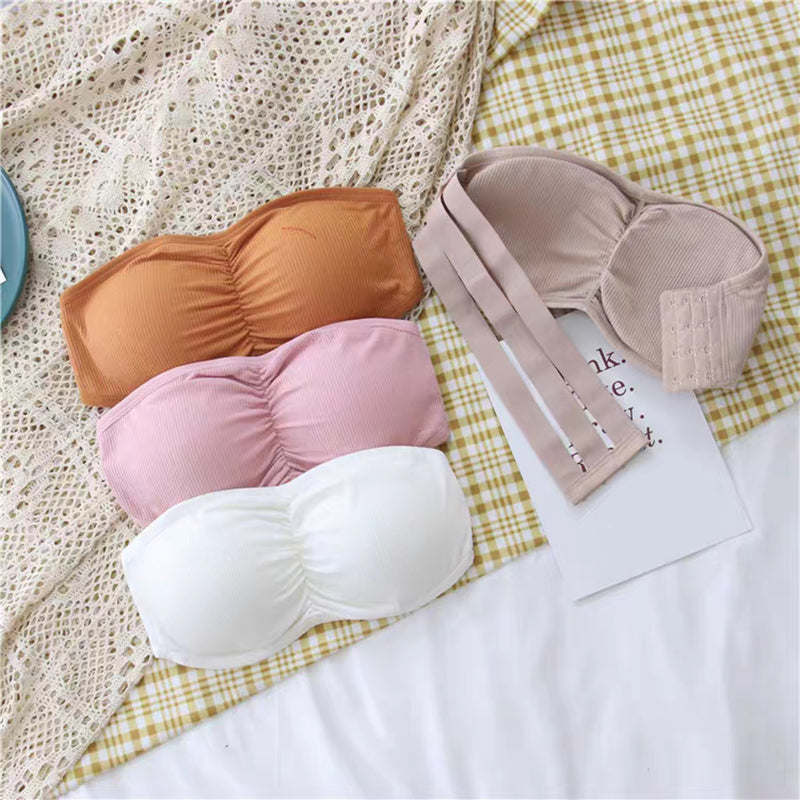 (28-36)Soft Padded Strapless Bra With Removable Pads(5023)[014]*