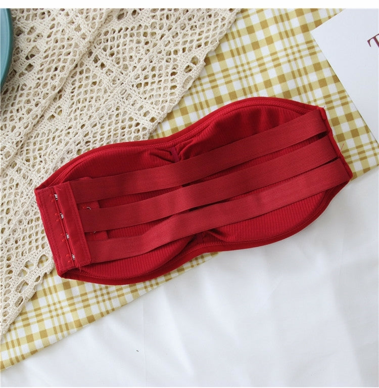 (28-36)Soft Padded Strapless Bra With Removable Pads(5023)[014]*