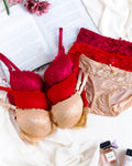 (32-40)Bridal Padded Bra Panty Set(R3)