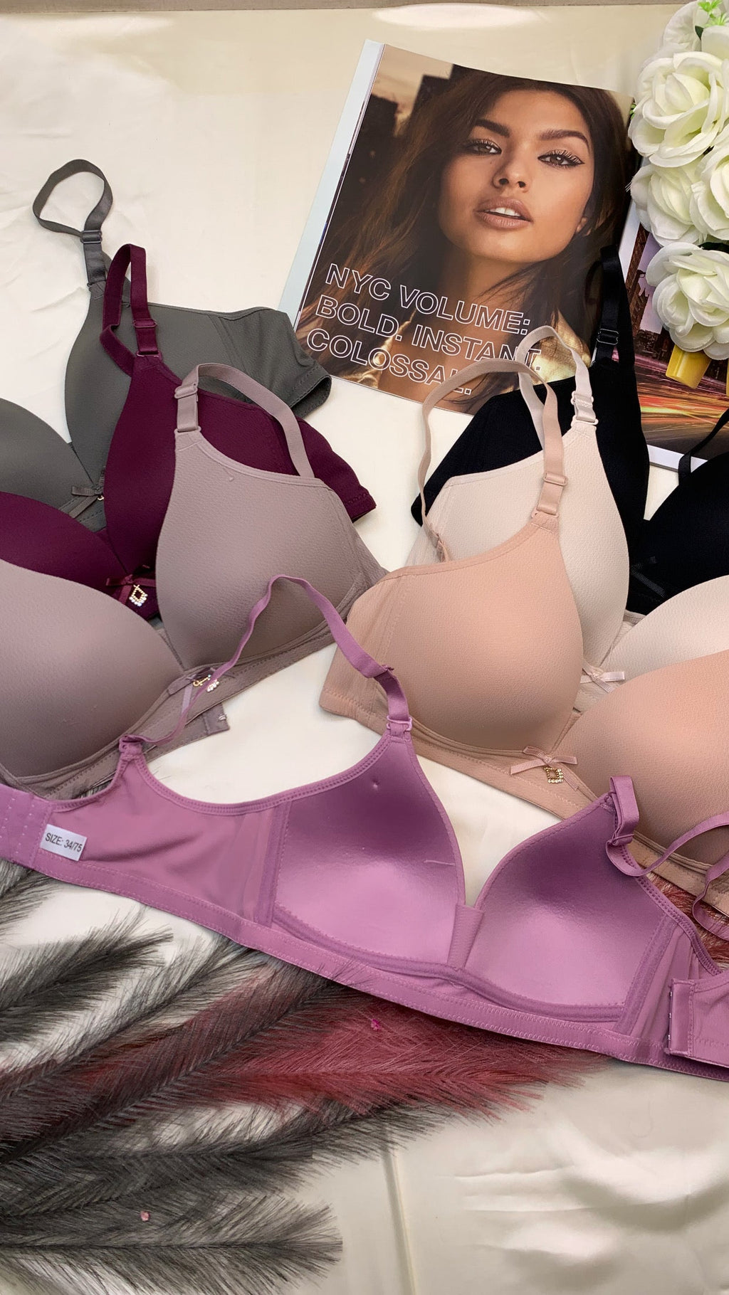 (34-40)b Dailywear Thin Pad Non Wire T Shirt Bra(096)*