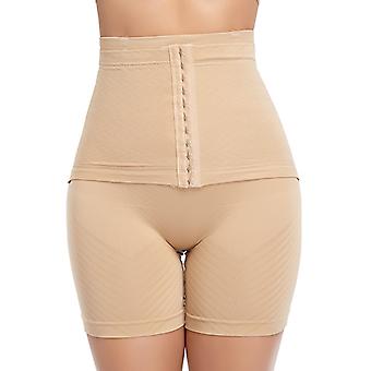 Women's High Waist With Adjustable Hooks Body-Shapping Buttocks Lifting Slim Fit Anti Glare Leggings(20014)(B-1))