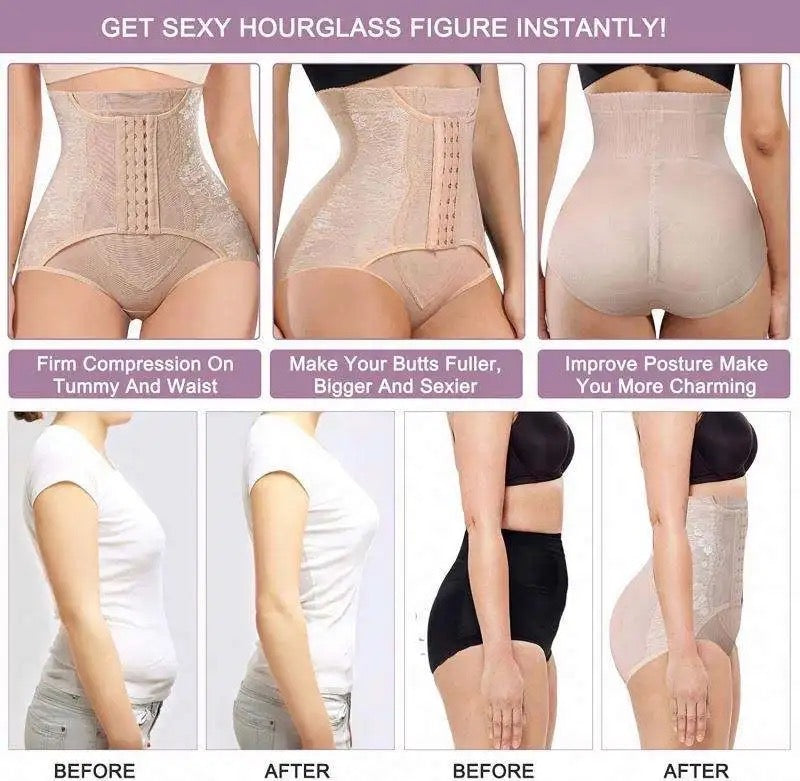 High Waist Panty Style Tummy Shaper with Hooks D19(A-2)