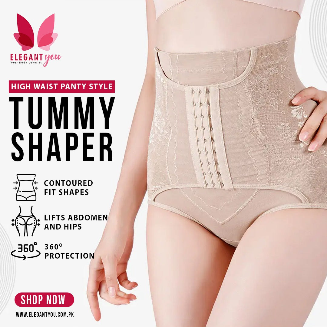 High Waist Panty Style Tummy Shaper with Hooks D19(A-2)