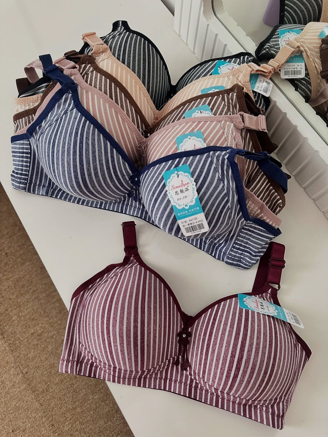 (38-44)Full Coverage Thin Padded Non Wired Bra 48(049)*