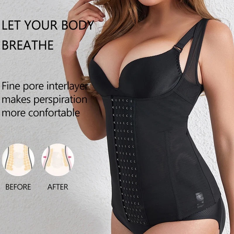 Breathable vest Style Waist and Tummy shaper with Multiple Hooks(B-3)