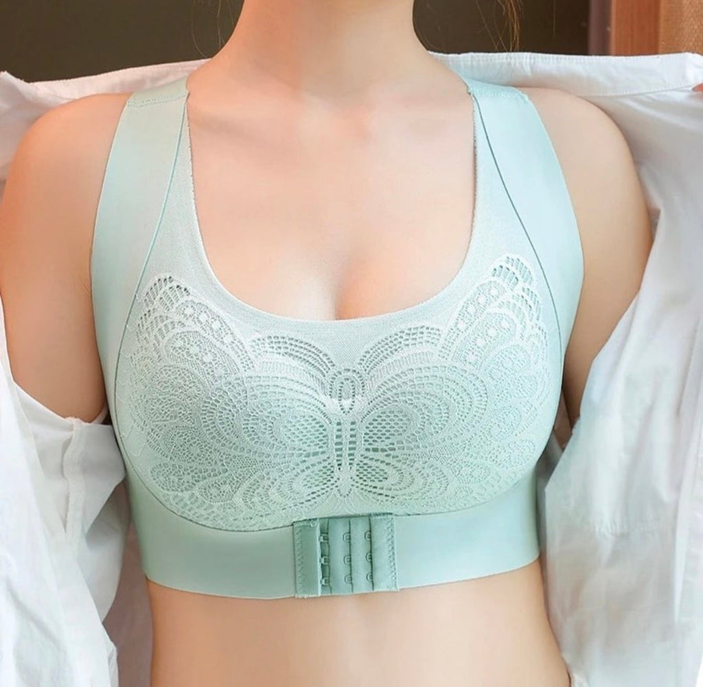 (44-46) Women Seamless Cross Posture Corrector Butterfly Bra [070]*