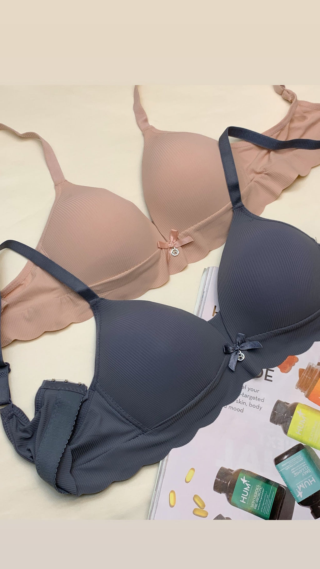 (32-38)b size Daily wear Thin-Pad Non-Wired Seamless Bra(308)^