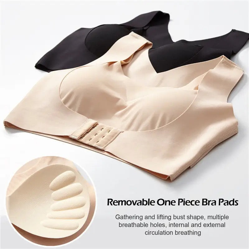 (34-42)Women Plain Seamless Cross Posture Correction Back Straighter Bra [046]*