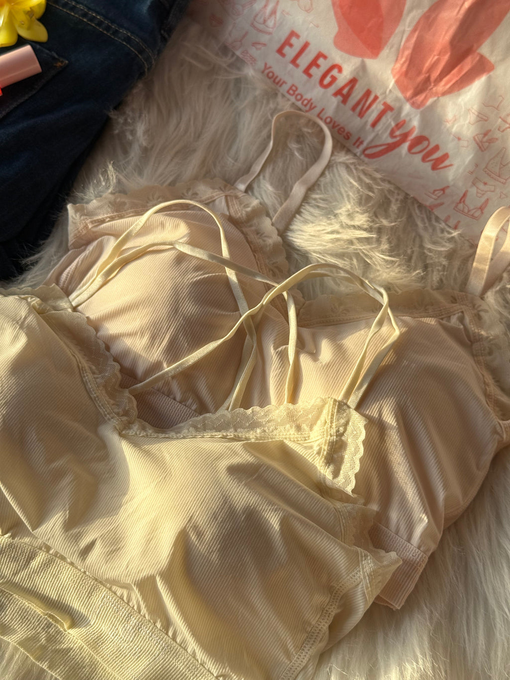 Stylish Seamless Lace Camisole Bralette(013)