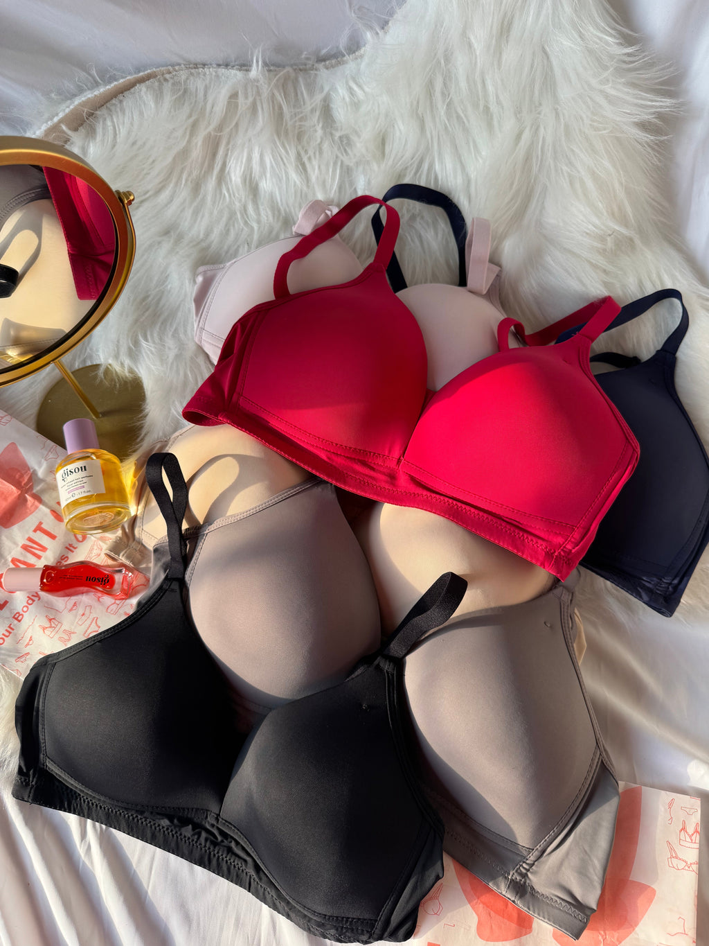 (36-42)C All Day Comfort Thin Padded Non Wired T Shirt Bra 8182(086)*