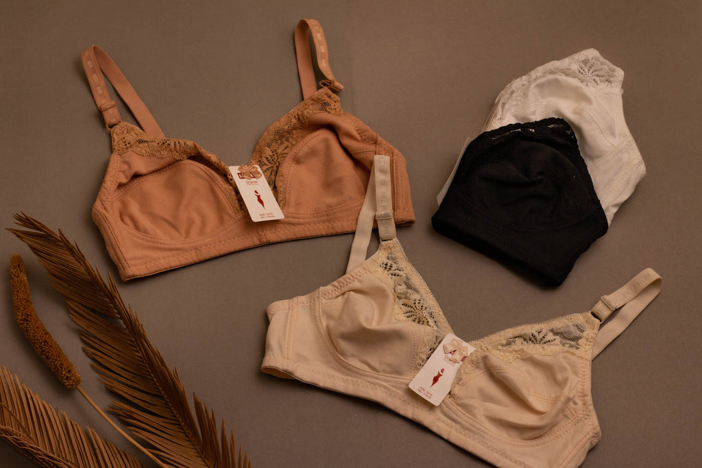 (32-42)b/c Soft Cotton Half Cup Lace Daily Wear Bra11919(R6-A)