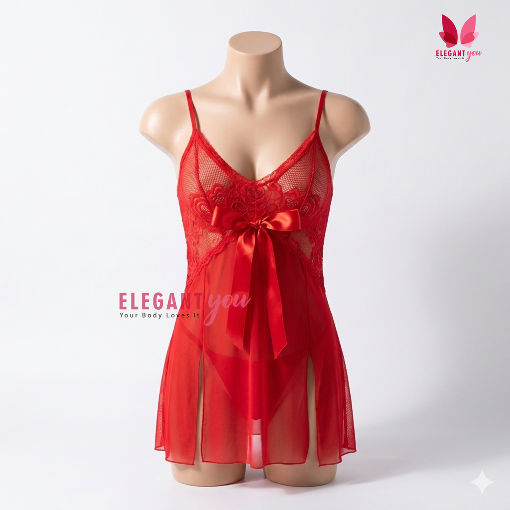 Bow Style Hot Frill Nighty 8133(C5-R1)