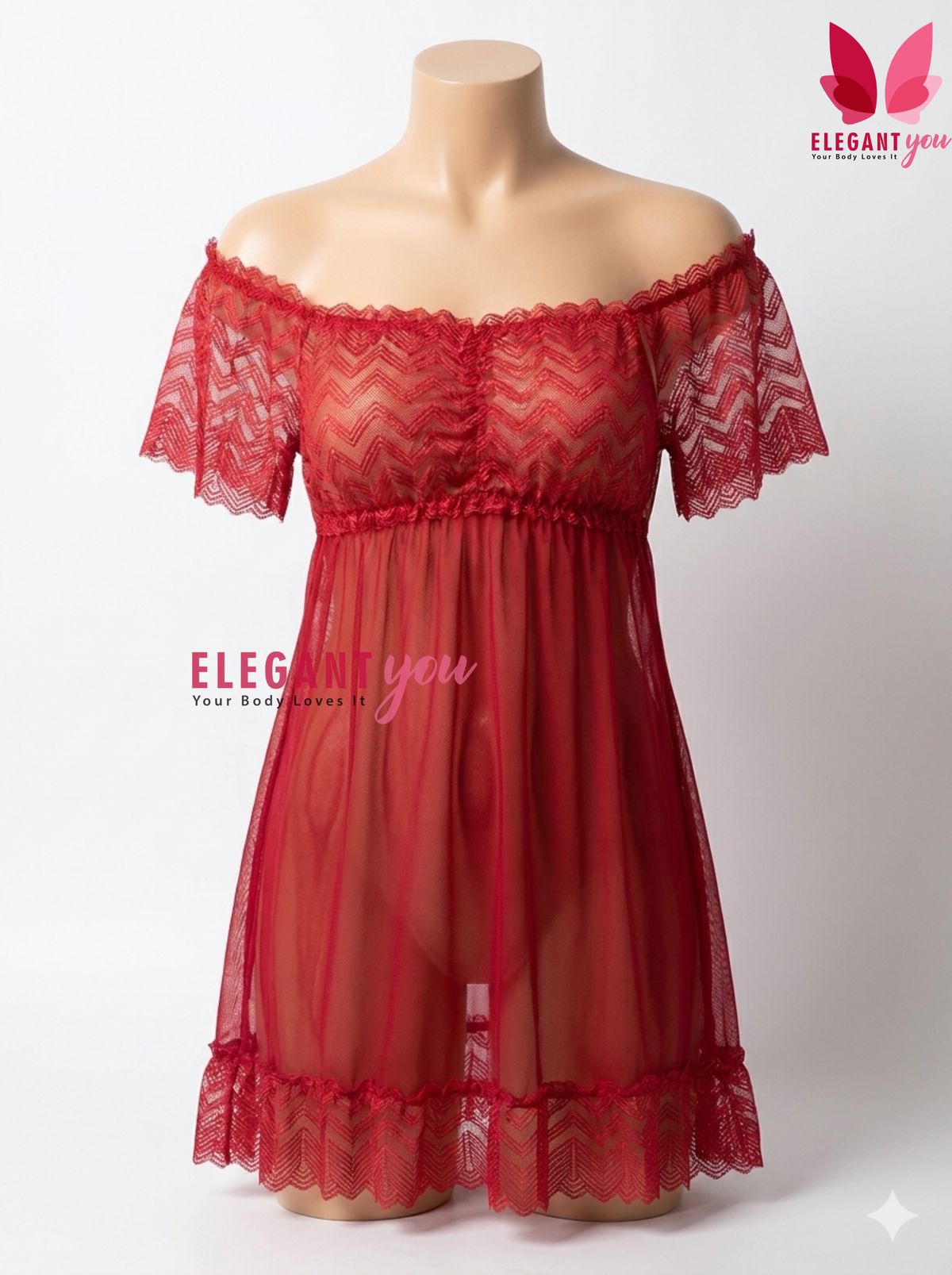 Off Shoulder Elegant Gown Nighty 35359(C5-R3)