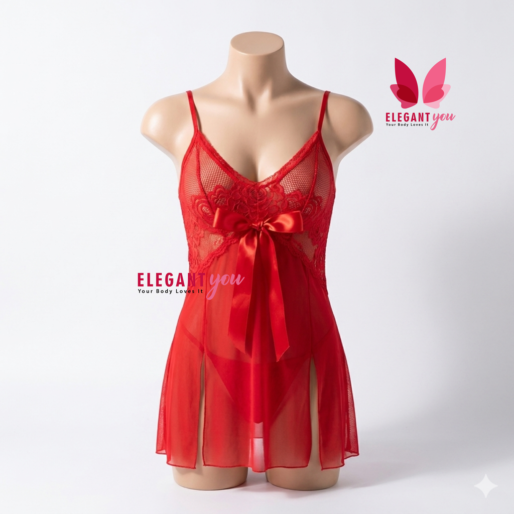 Bow Style Hot Frill Nighty 8133(C5-R1)