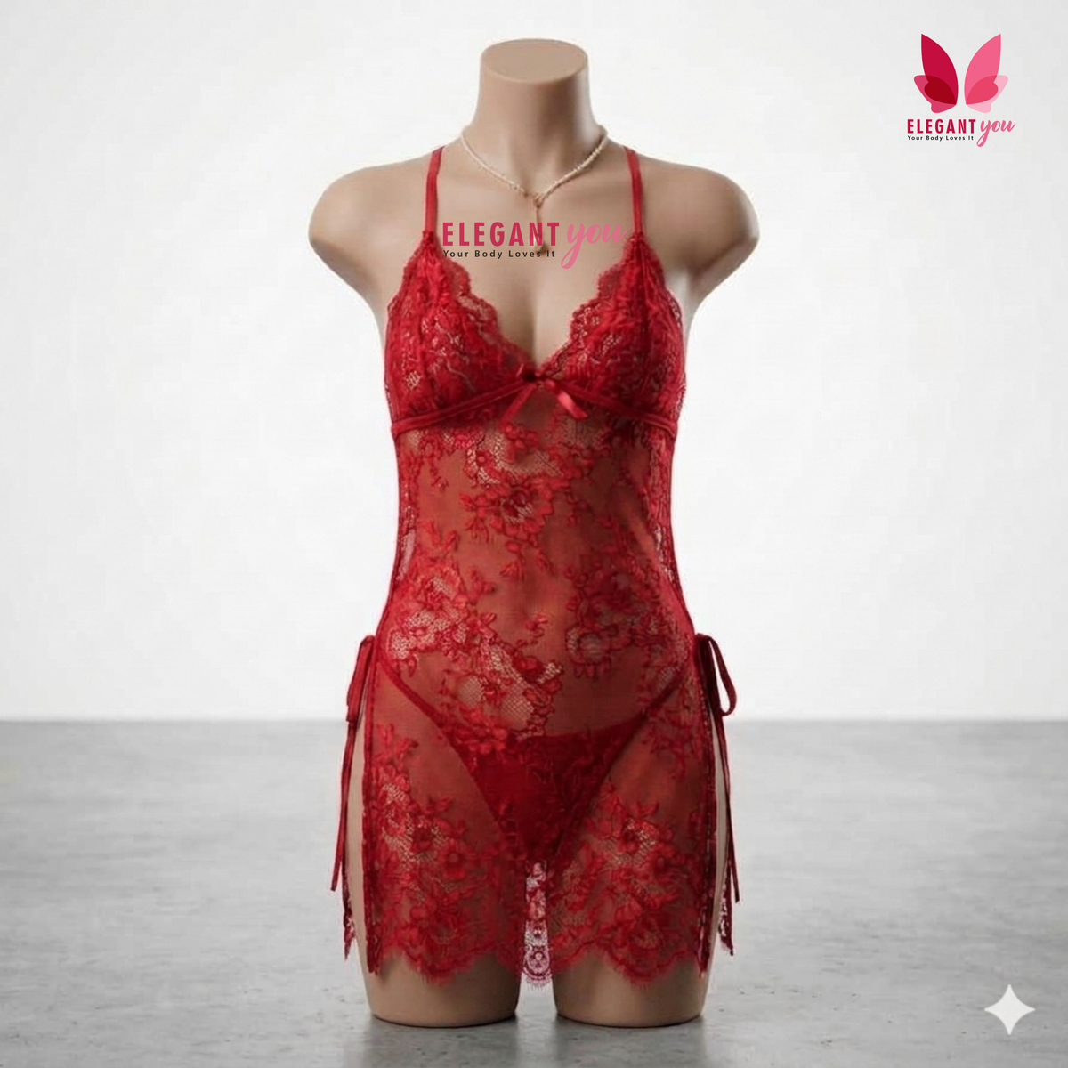 Temptation Embroidered Short Lingerie(C2-R1)