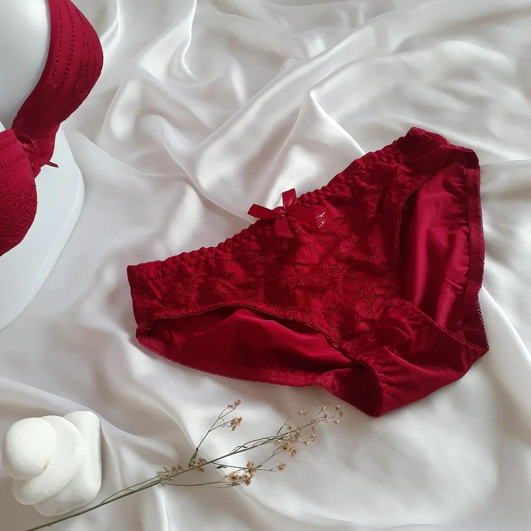 (32-38)b  Elegant Padded Pushup Bra Panty set ^