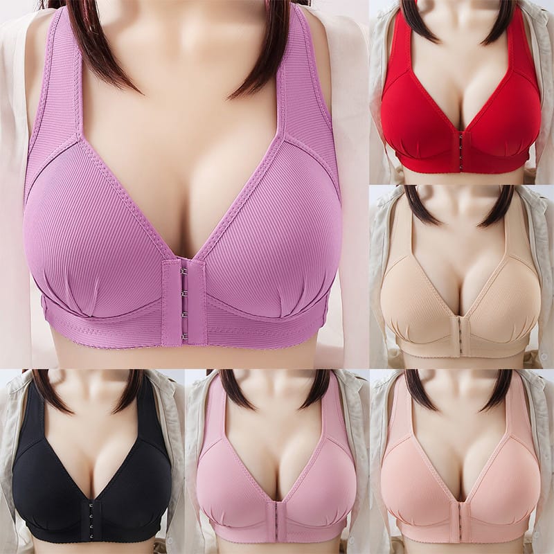(36-46)b Wide Straps Front Hooks Light Padded Bra 189(086)*