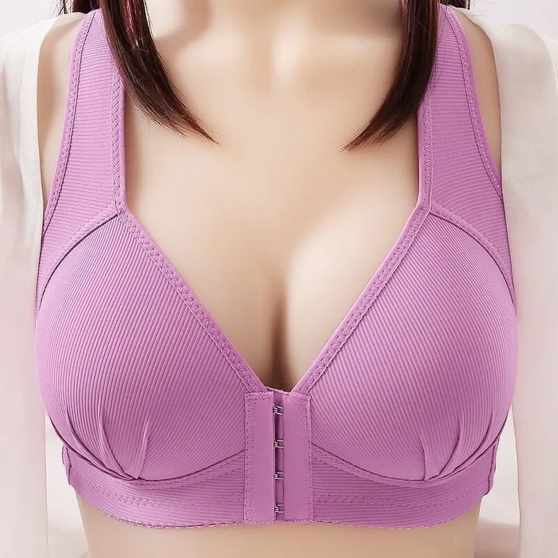 (36-46)b Wide Straps Front Hooks Light Padded Bra 189(086)*
