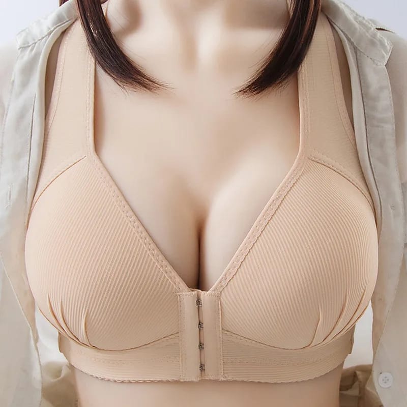 (36-46)b Wide Straps Front Hooks Light Padded Bra 189(086)*