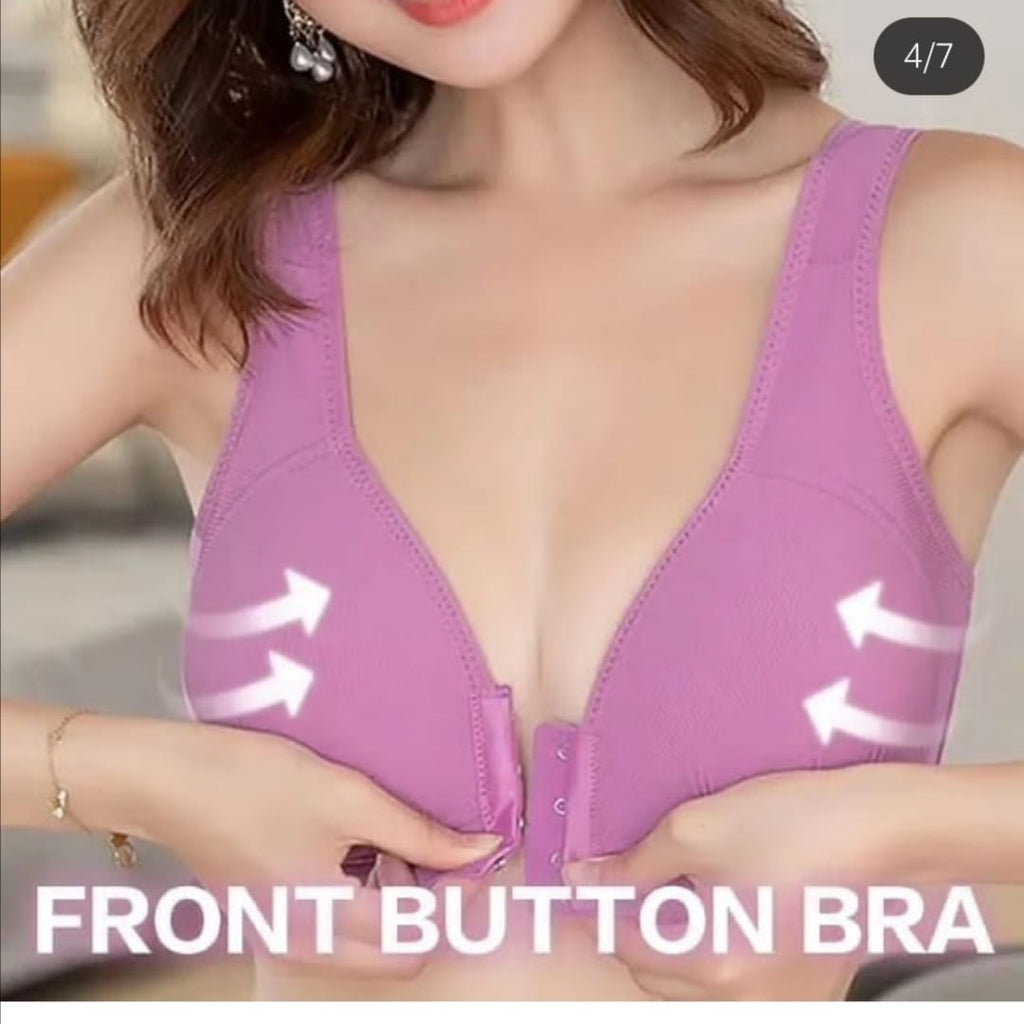 (36-46)b Wide Straps Front Hooks Light Padded Bra 189(086)*