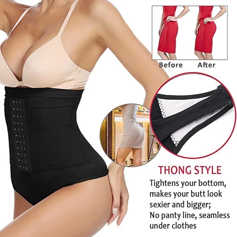 Seamless Thong Style Waist Control Butt Lifter With Hooks For Adjustment 17733 (B-4)