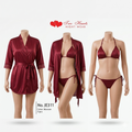 Short Silk Gown with Bikini Set JE311(C13-R2)