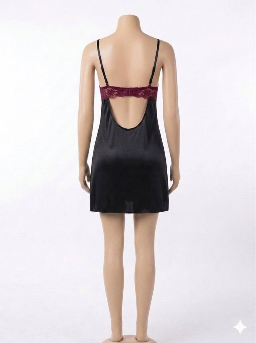 Midnight Bloom Robe & Chemise Set 8437(C3-4-R2)