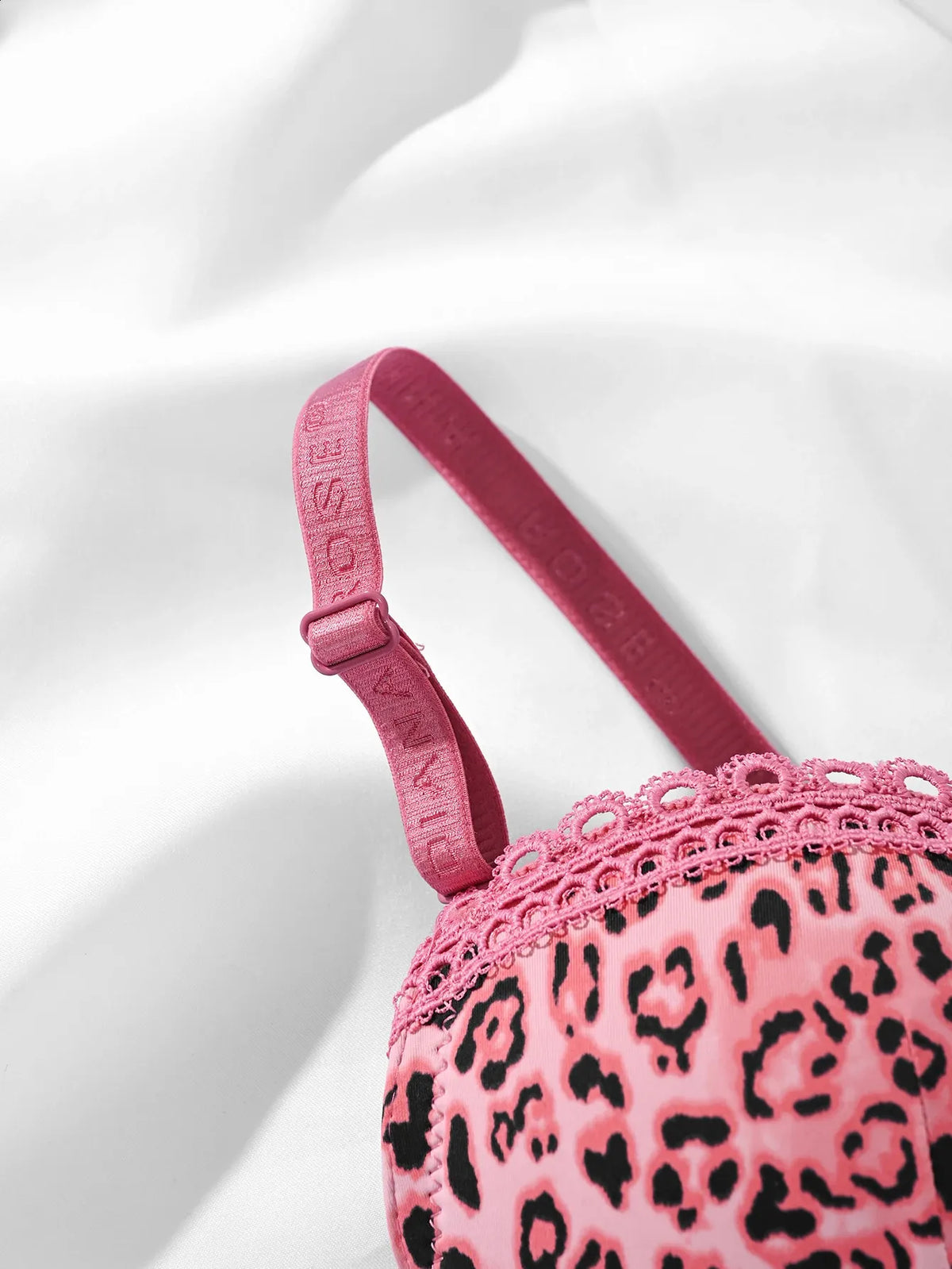 (36-42)C Leopard Print lace Thin Pad  C Cupsize  Wired Bra(145)*