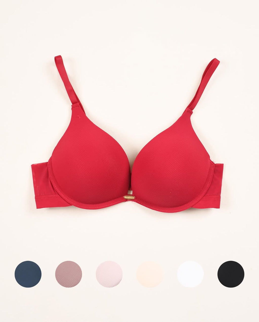 (38-42)C Premium Double Padded Pushup Wired Plunge Bra(146)