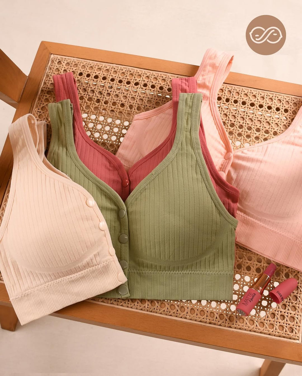 Wide Shoulder Front Button Sports Bra(039)