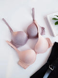 Demi Cup Soft Padded Push-up Wired Bra(167)^