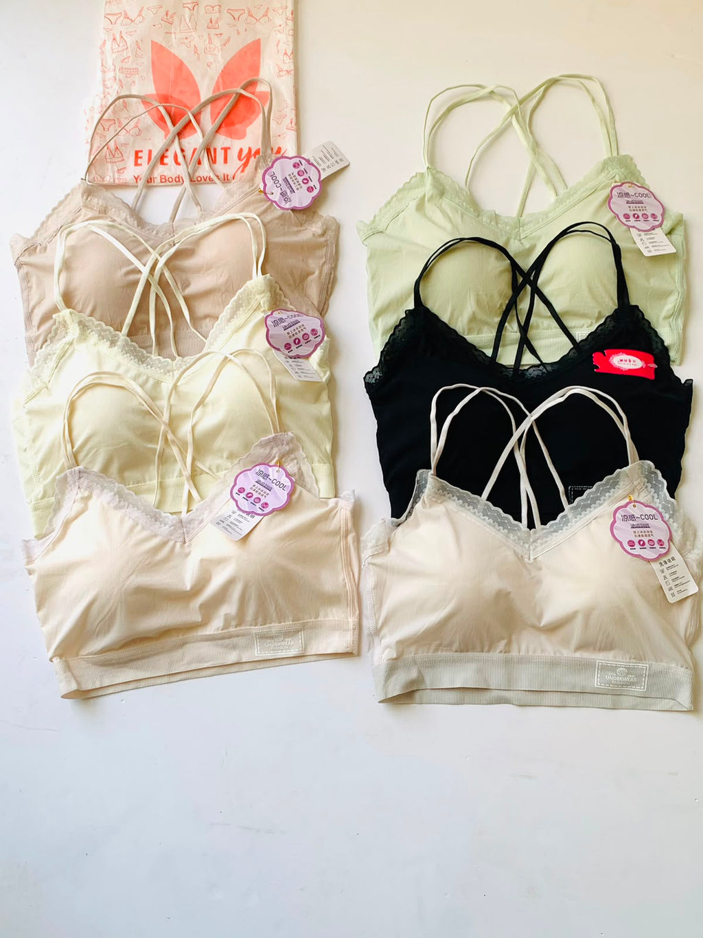 Stylish Seamless Lace Camisole Bralette(013)