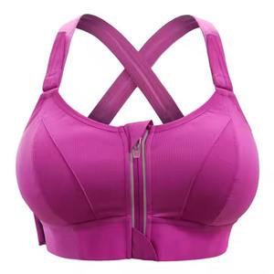 (34-46)High Impact, A Grade Ultimate Comfort Sports Bra Zipper(026)*