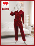 Elegant 2 piece Short Gown and Trouser 7010(C10-R1)