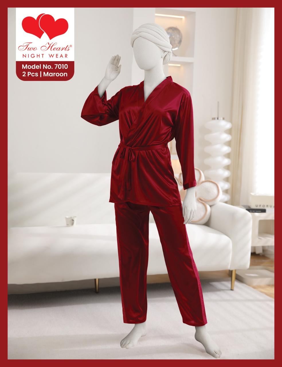 Elegant 2 piece Short Gown and Trouser 7010(C10-R1)