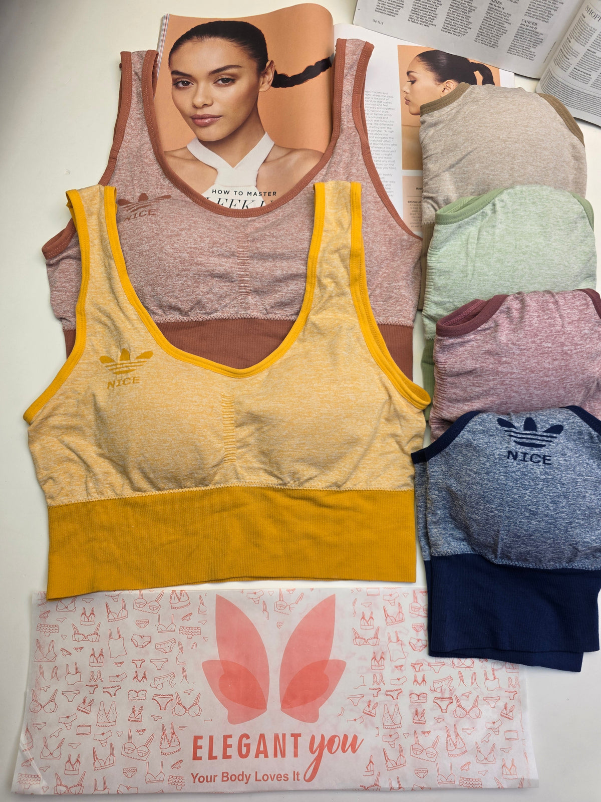 Plus Size Round Neck Sports Bra(38-44) (023)*