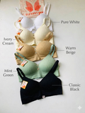 (30-36)b Soft Padding Flower T Shirt Bra(055)^