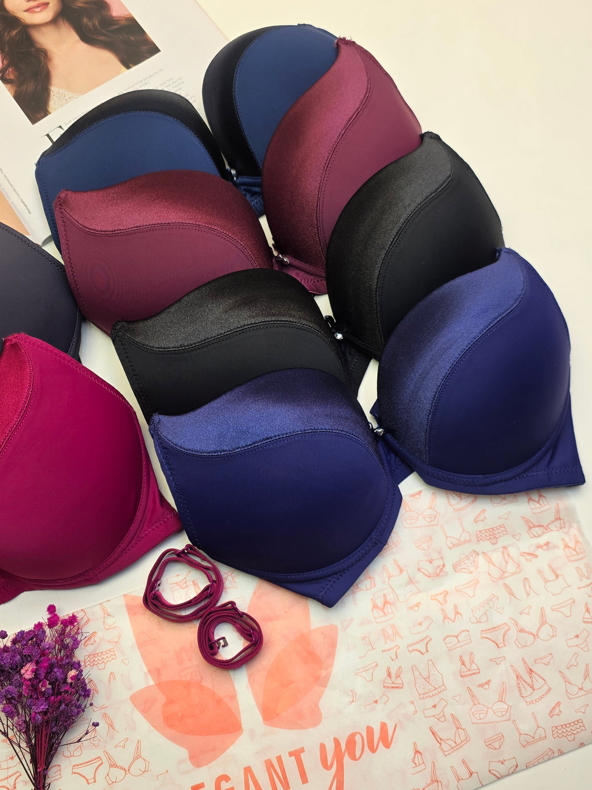 (34-40)Binny's Padded Push-up Wired Bra*3029(161)