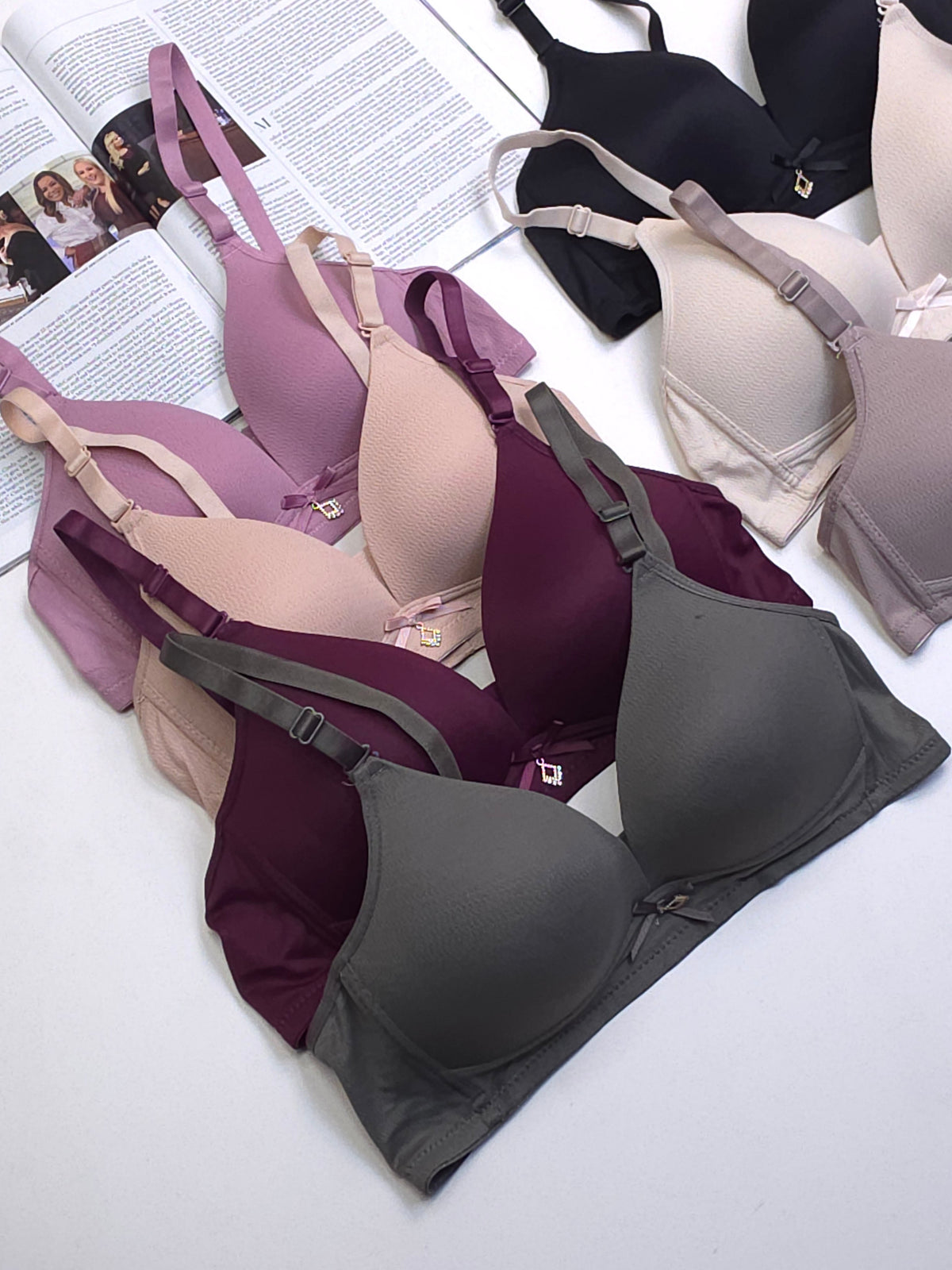 (34-40)b Dailywear Thin Pad Non Wire T Shirt Bra(096)*