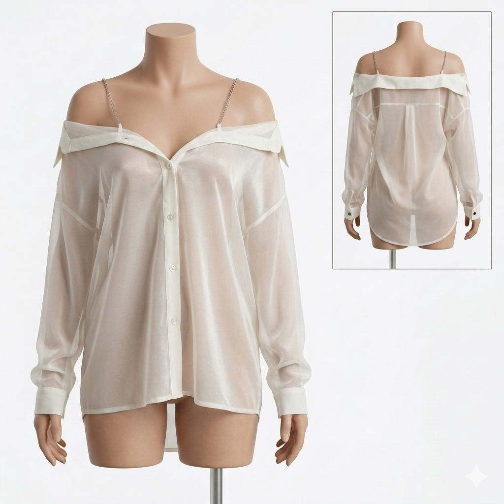 Women Off Shoulder Babydoll Shirt (T-A24)