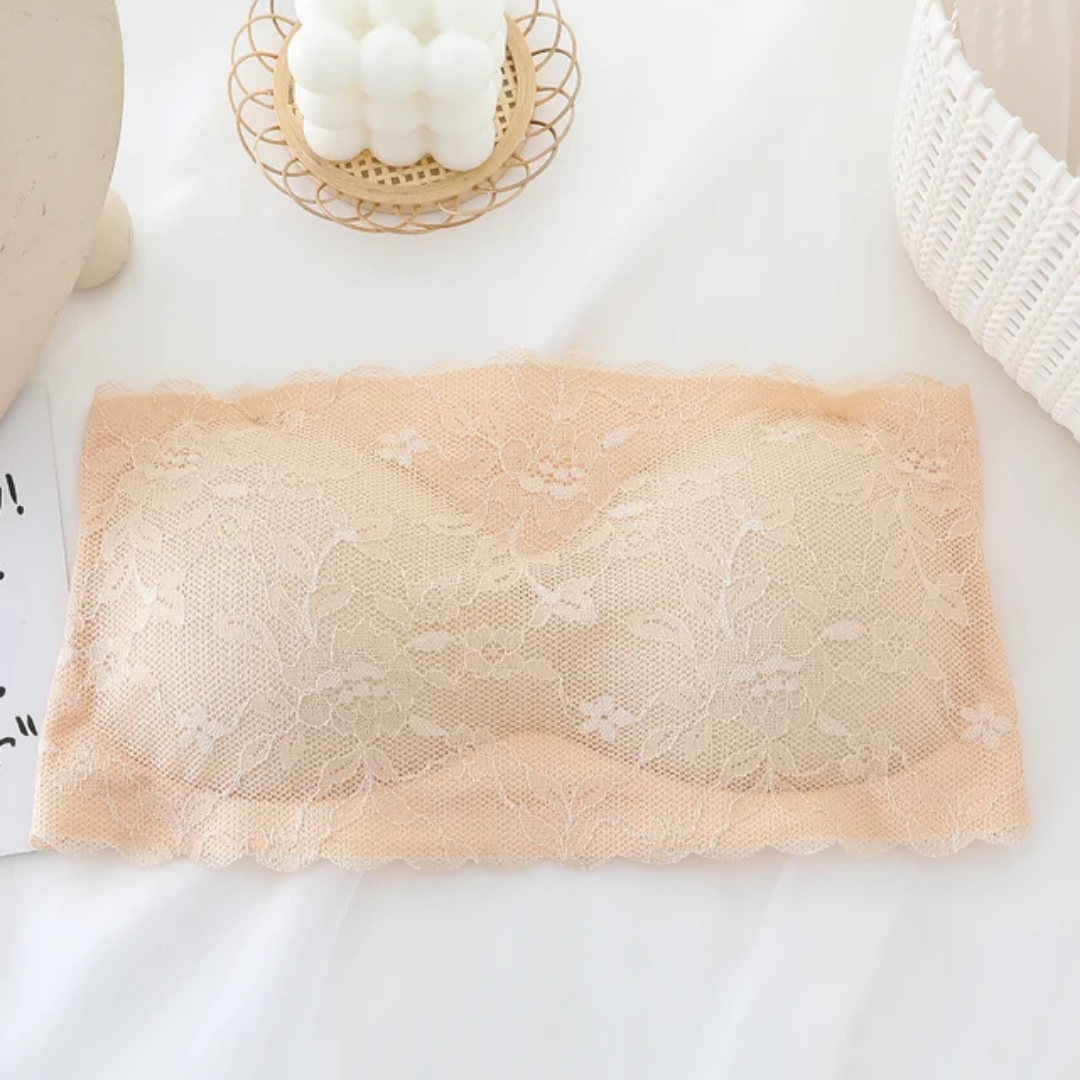 Elegant Flower Pattern Seamless No Hook Bra Free size For (28-36) (039)*